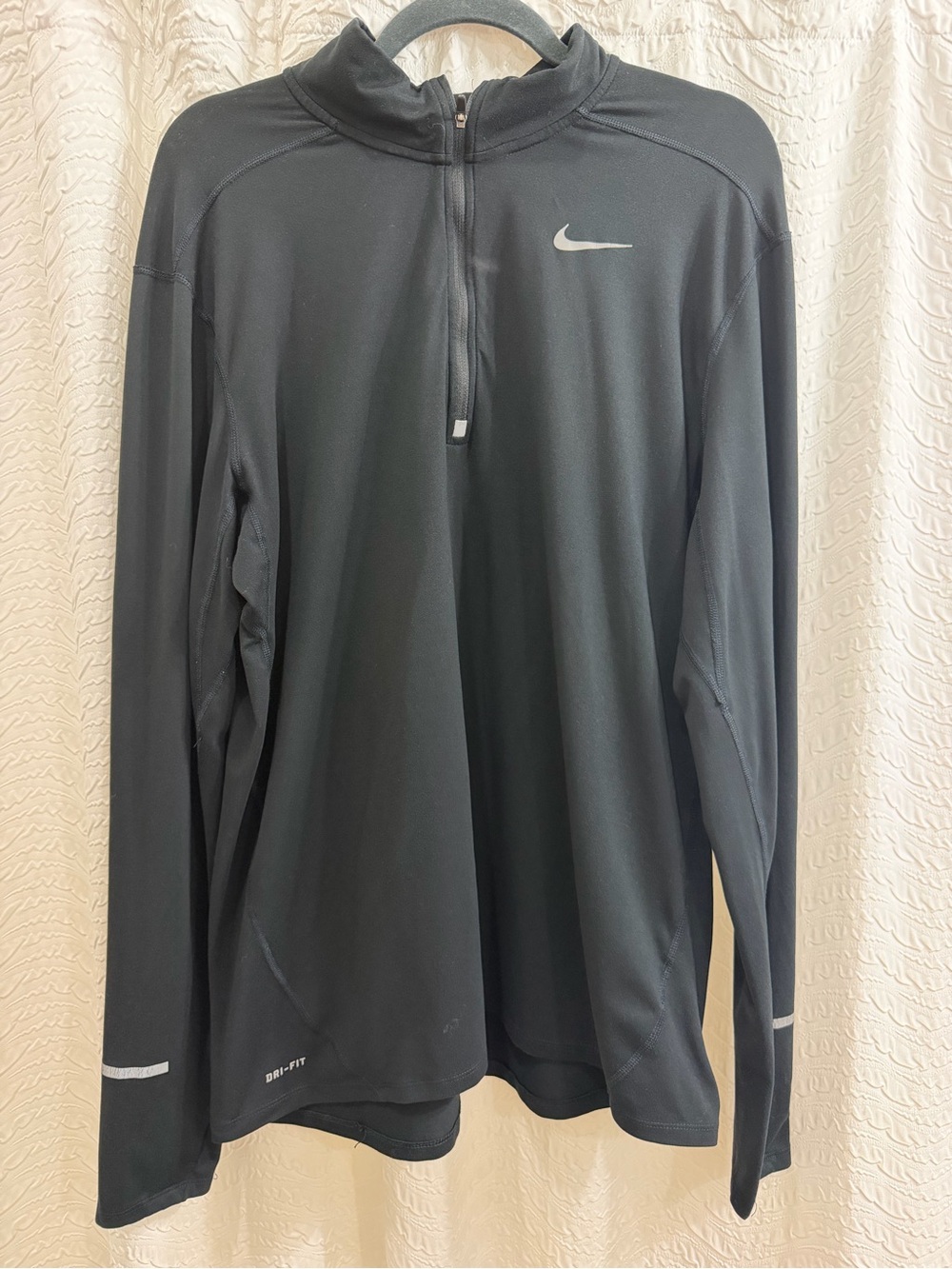 Nike Black Long-Sleeve Half-Zip Performance Jacket